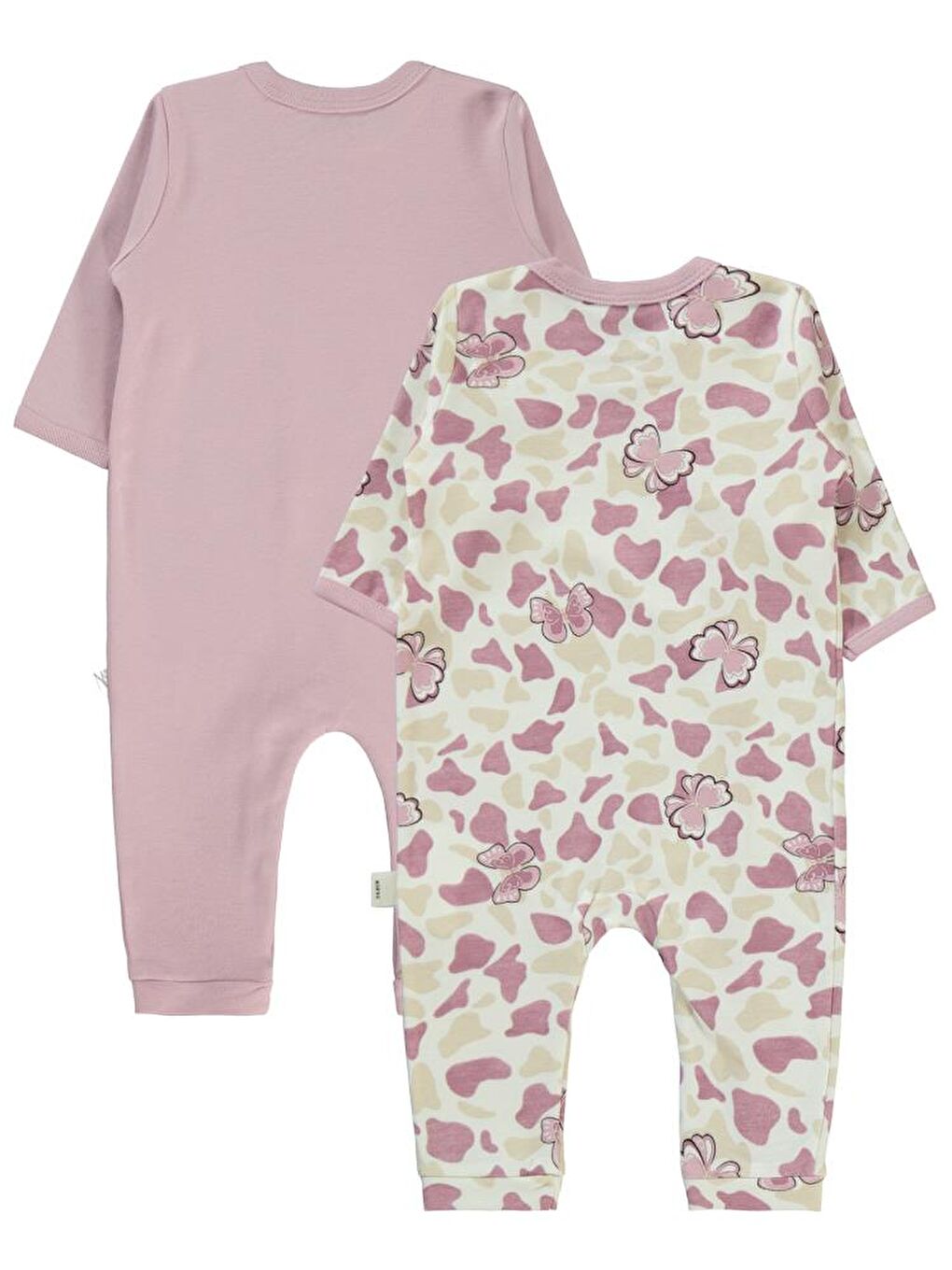 Baby Butterfly Baskılı 3-9 Tulum - Lila 6-9 Ay-1