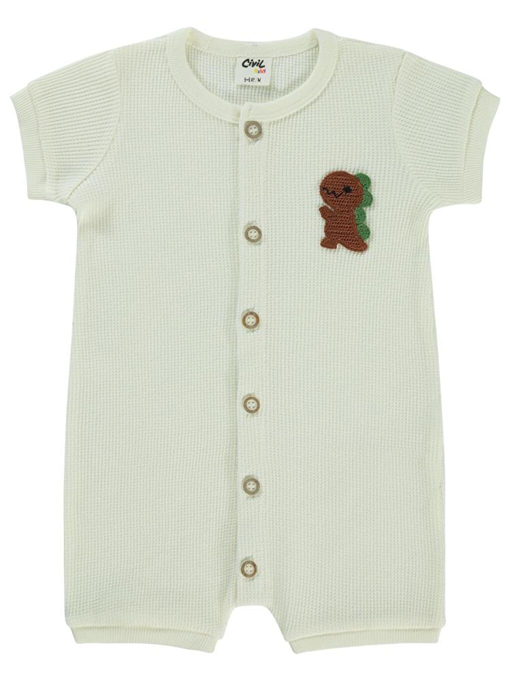 Baby Erkek Bebek Patiksiz Tulum 6-18 Ay Ekru