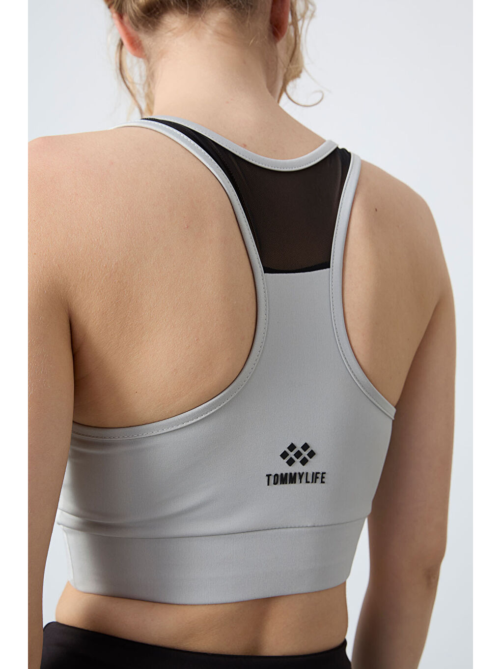 Bej Taş - Siyah Polyester Esnek Standart Fit Performans Kadın Tayt Takım - 95331-3