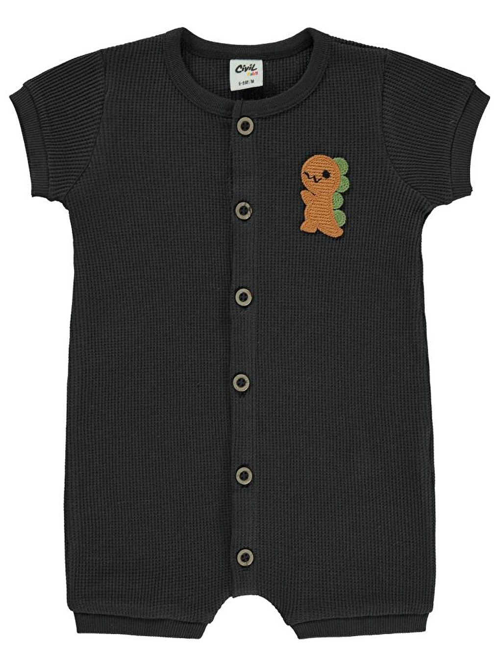 Baby Erkek Bebek Patiksiz Tulum 6-18 Ay Antrasit-1