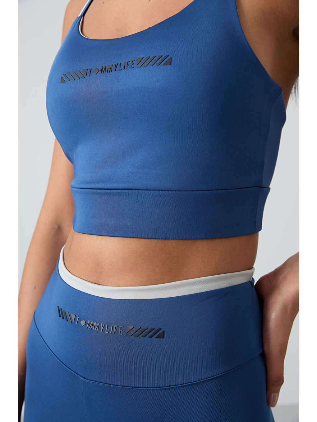 Mavi Parlament Polyester Esnek Standart Fit Performans Kadın Tayt Takım - 95333-3