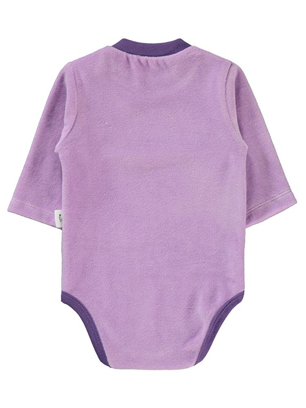 Baby Bulut Baskılı 1-18 Ay Çıtçıtlı Badi - Lila 6-9 Ay-2