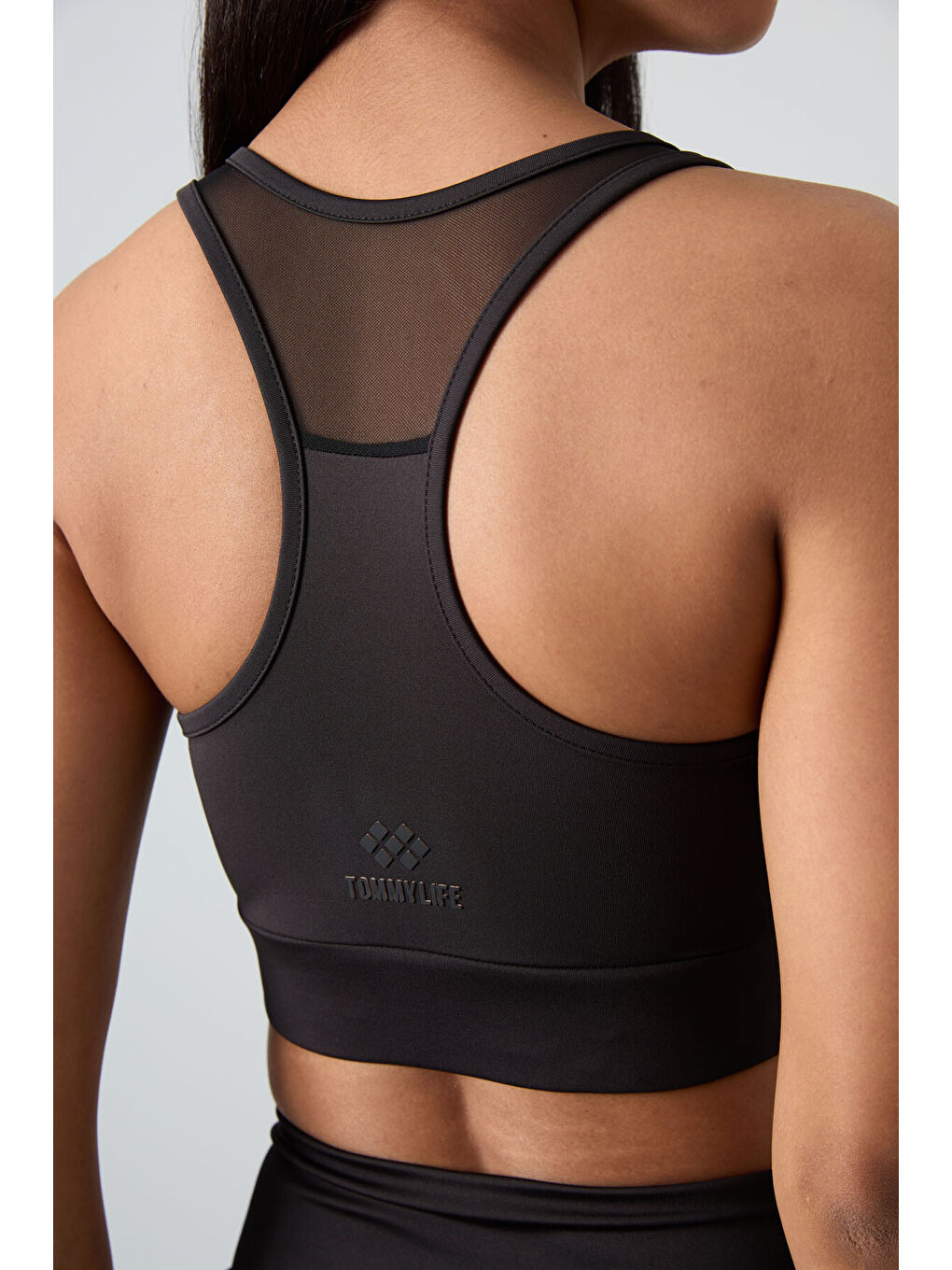 Siyah Polyester Esnek Standart Fit Performans Kadın Tayt Takım - 95331-4