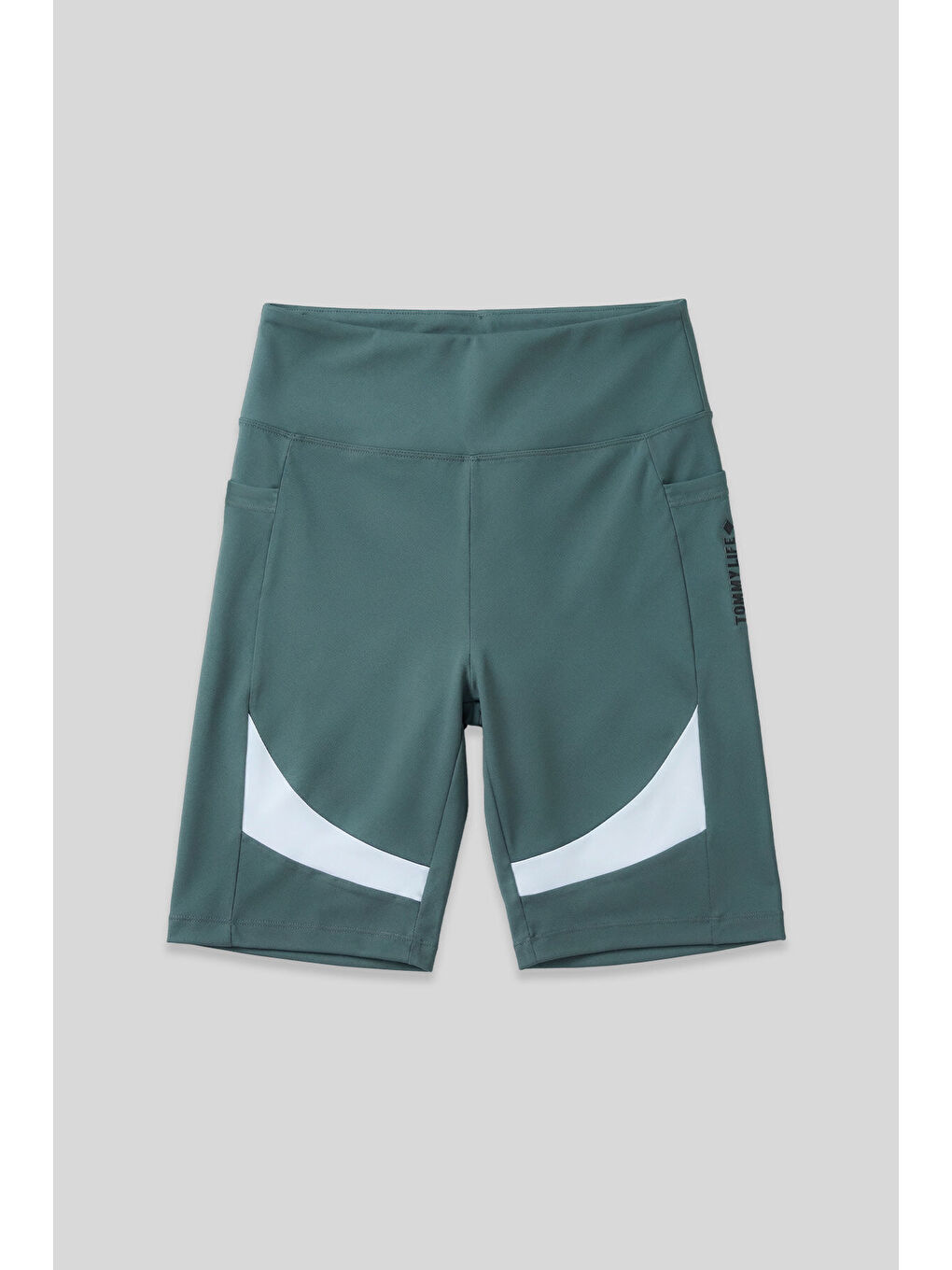 Yeşil Esnek Performans Kadın Biker Tayt - 91012