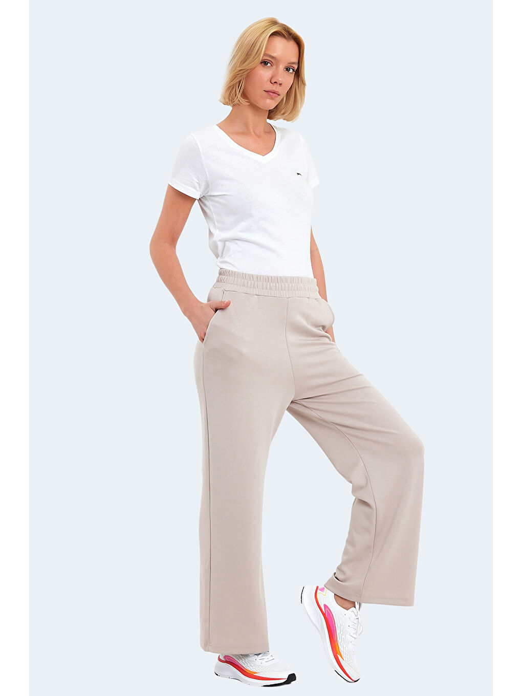 Bej VILLE Kadın Eşofman Altı Taş Gri-6