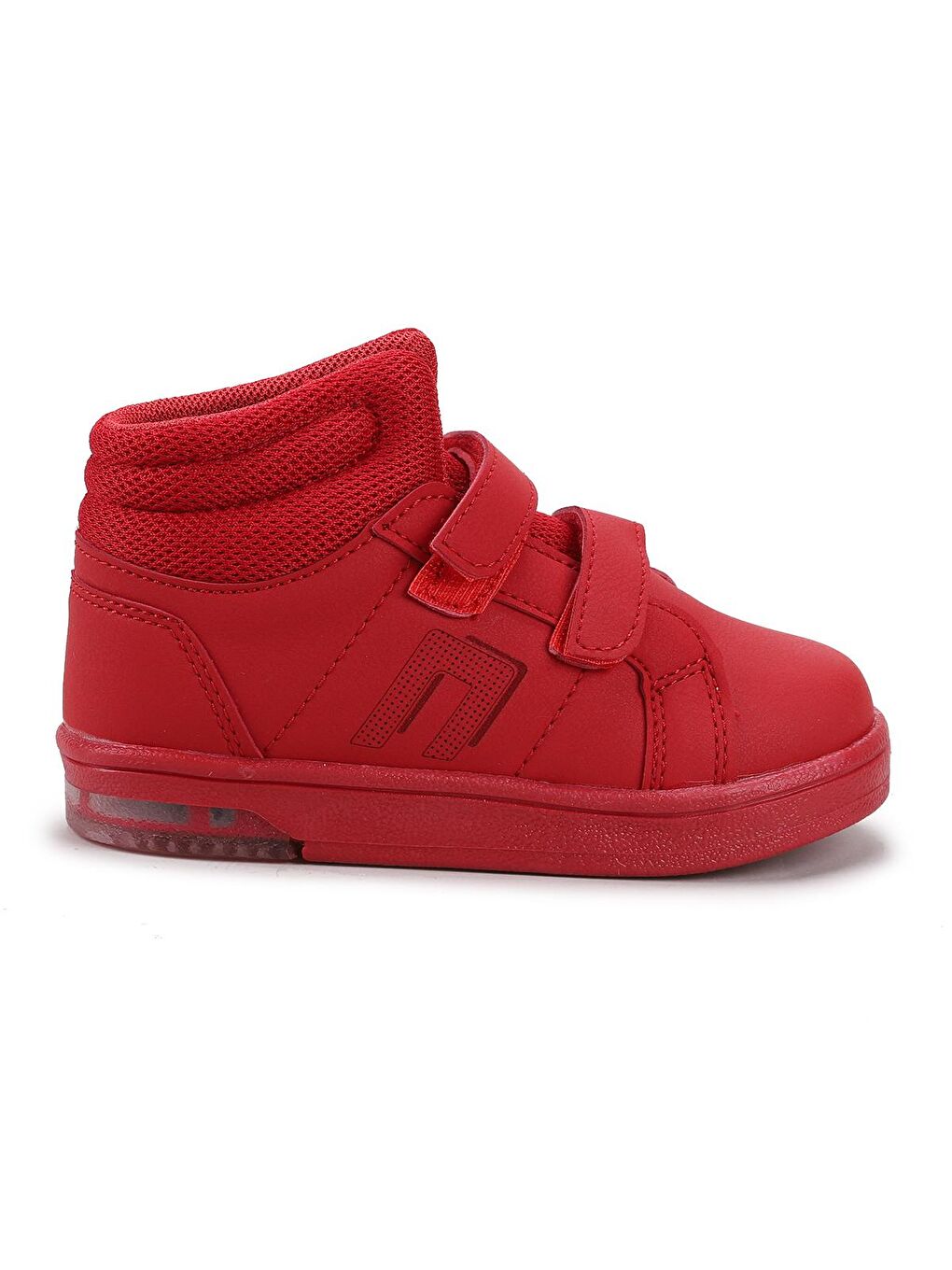 Kırmızı Pkmn Boğazlı Cırtlı Işıklı Kız/Erkek Çocuk Spor Bot Ayakkabı-2