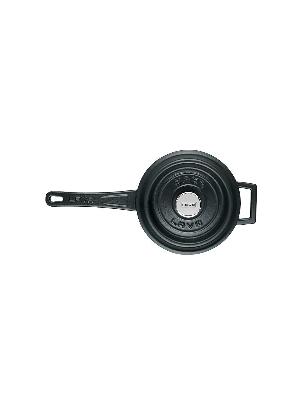 Siyah Döküm Demir Saplı Yuvarlak Sos Tenceresi 16 cm-1