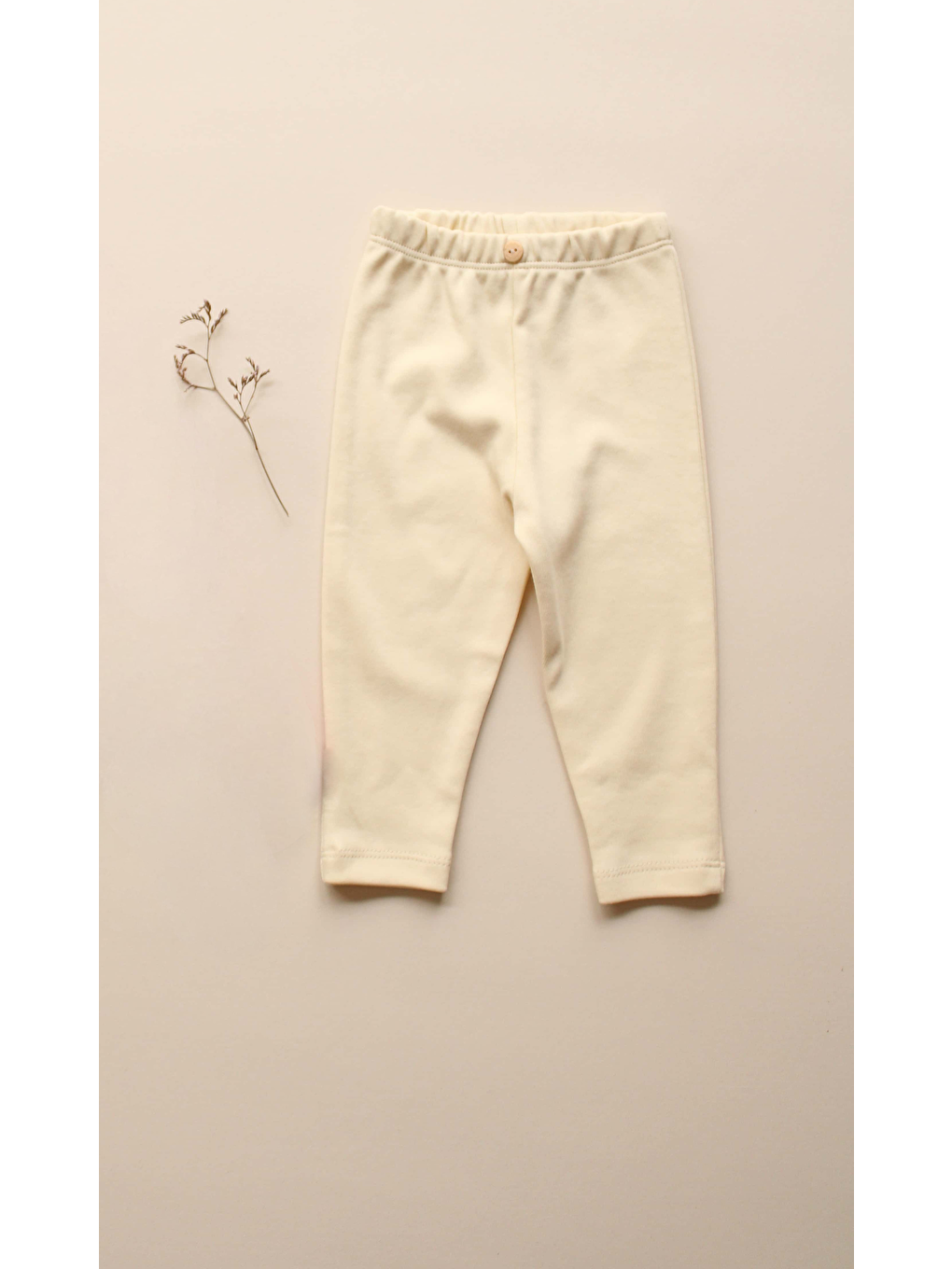 Sarı Tereyağ Penye Tayt-1