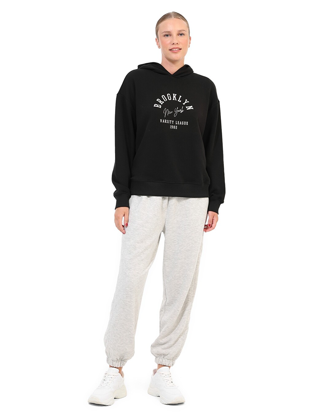 Sweatshirt Kadın Siyah Wl 17nuts-2