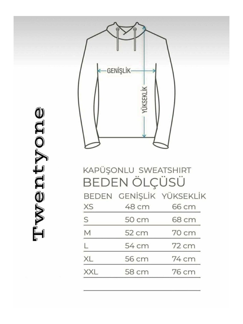 Siyah Kapüşonlu Baskısız Sweatshirt-1