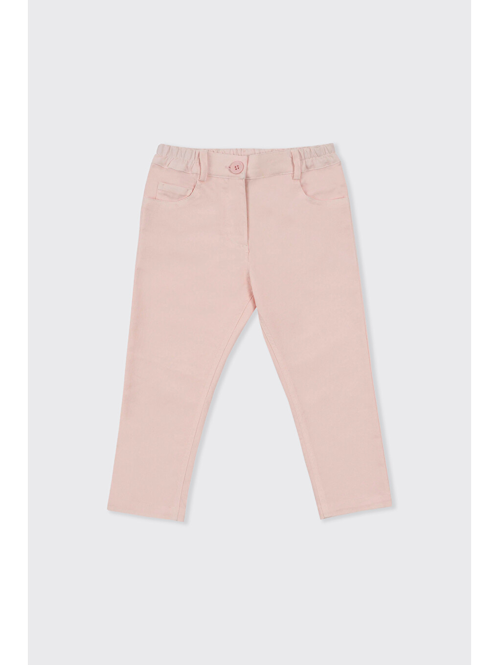 Kız Bebek Düğmeli Pembe Pantolon