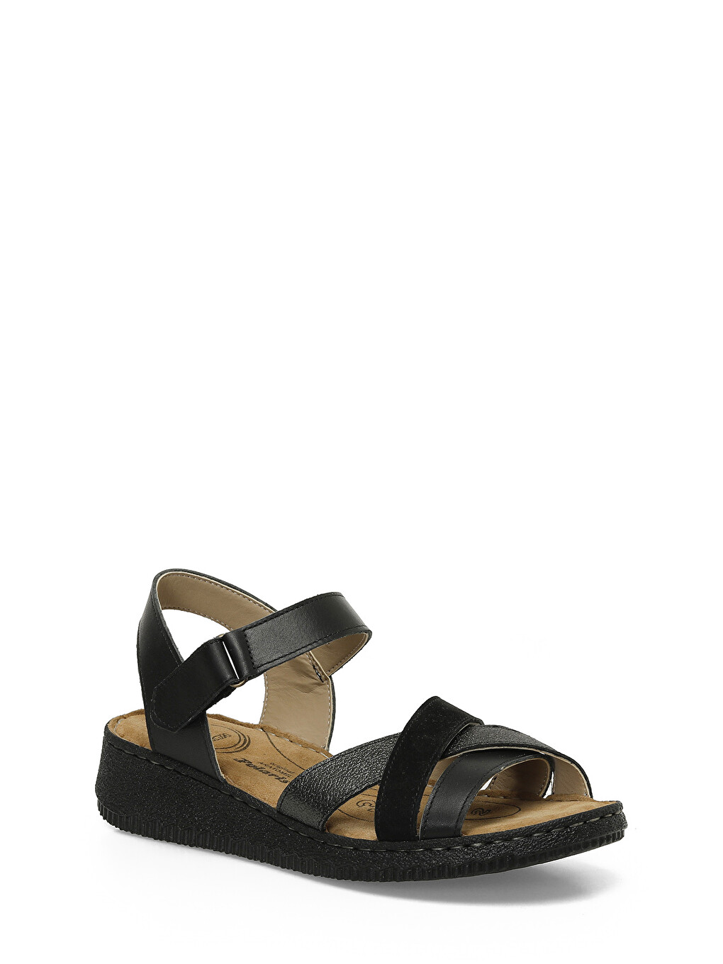 105502.z5fx Siyah Kadın Comfort Sandalet-1