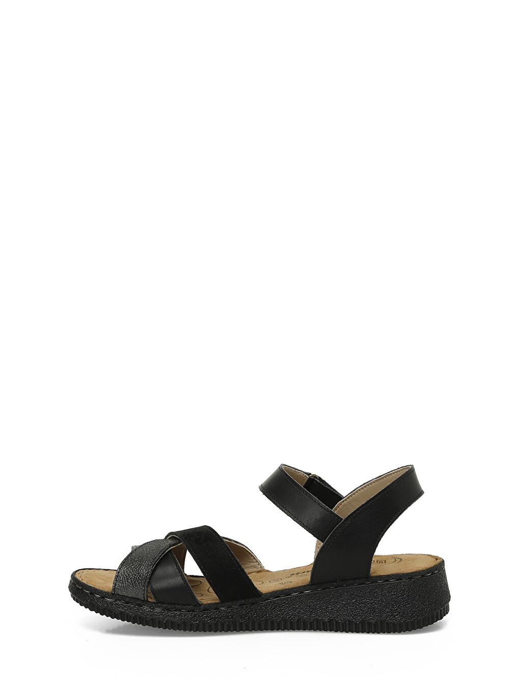 105502.z5fx Siyah Kadın Comfort Sandalet-2