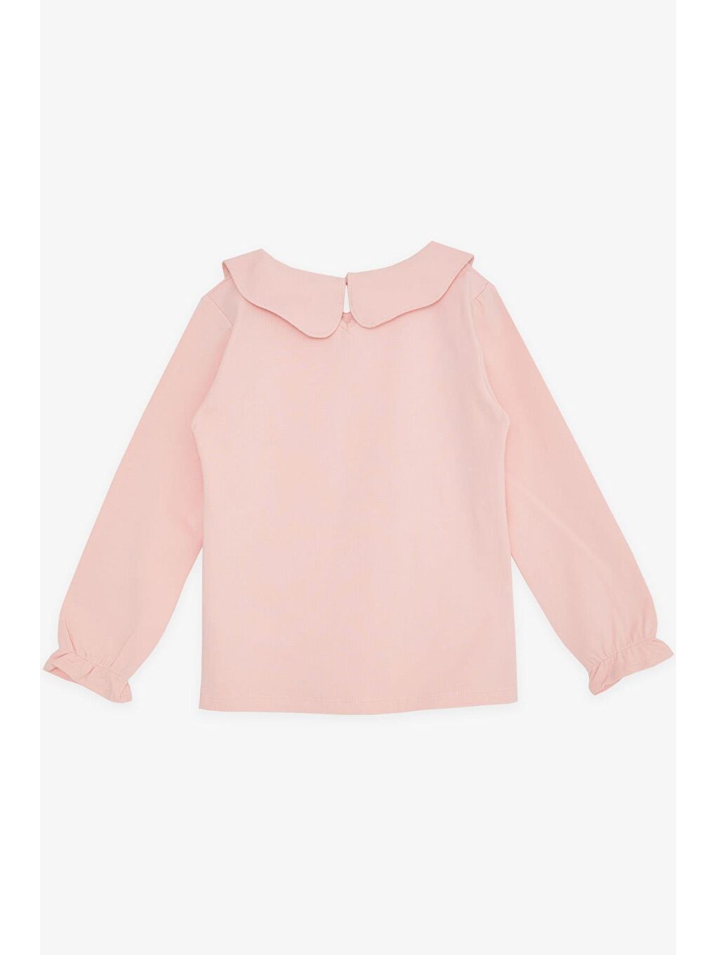 Kız Çocuk Uzun Kollu Tişört Armalı Kolları Lastikli Pembe (6-12 Yaş)-5
