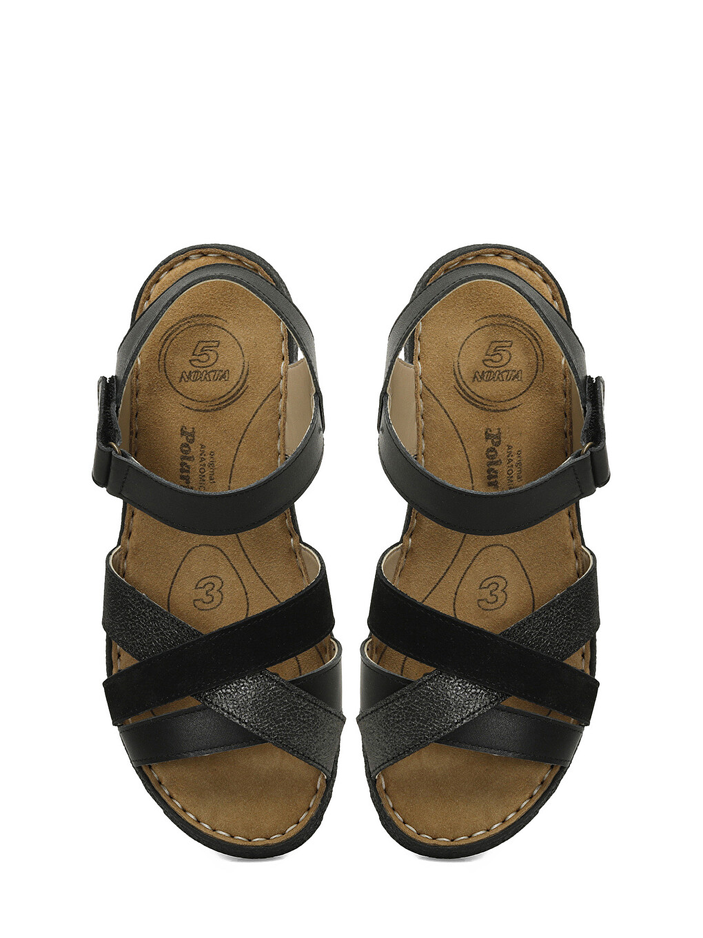 105502.z5fx Siyah Kadın Comfort Sandalet-3