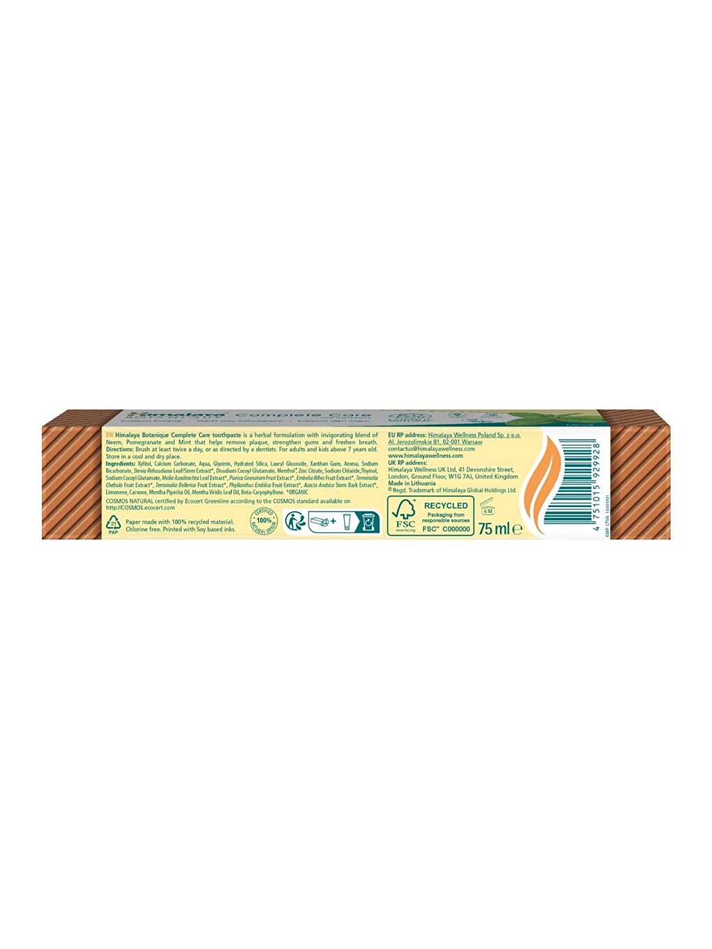 Botanique Plak Karşıtı Komple Bakım Organik Diş Macunu 75ml 2'li Paket | Ecocert Cosmos Sertifikalı-1