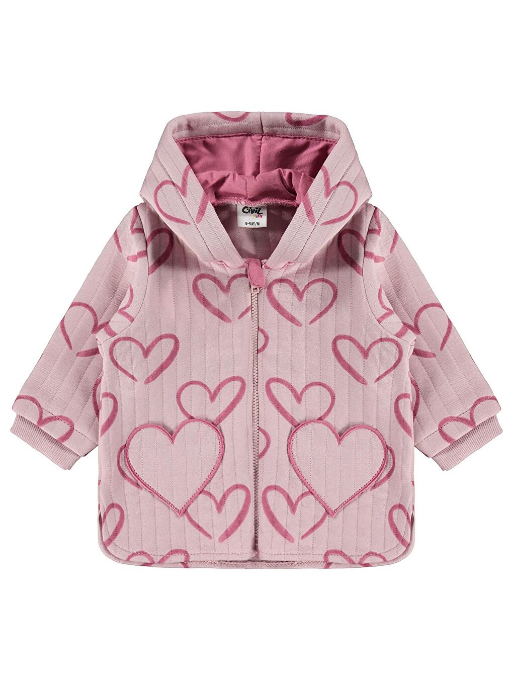Baby Kalp 6-18 Ay Hırka - Pembe 6-9 Ay