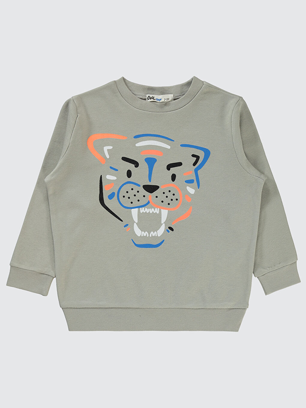 Erkek Çocuk Sweatshirt 2-5 Yaş Soft Gri
