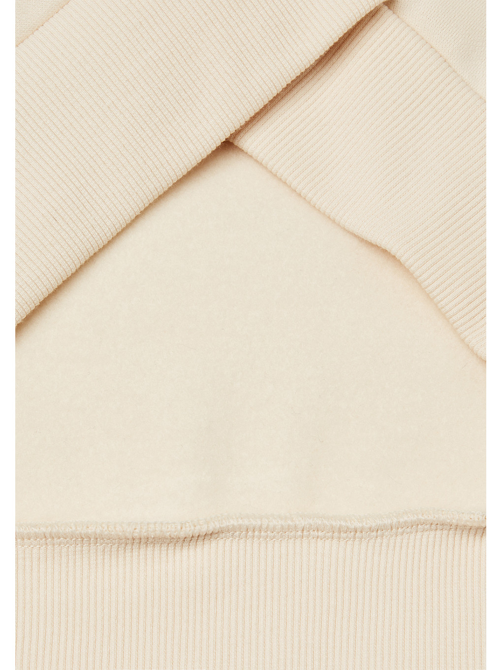 Ekru Kadın Krem Pamuk Karışımlı Önü Çiçek Desenli Bisiklet Yaka Sweatshirt-6