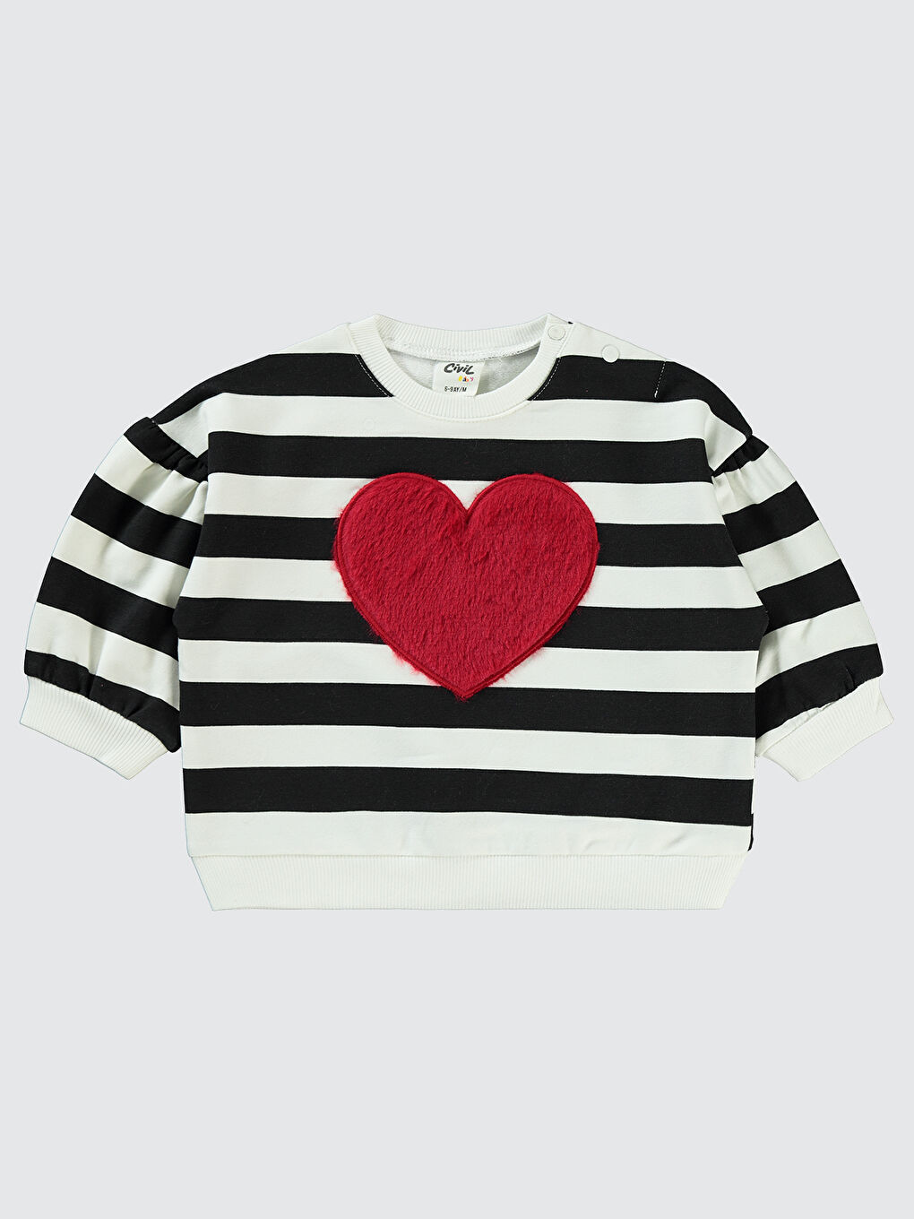 Kız Bebek Sweatshirt 6-18 Ay Siyah