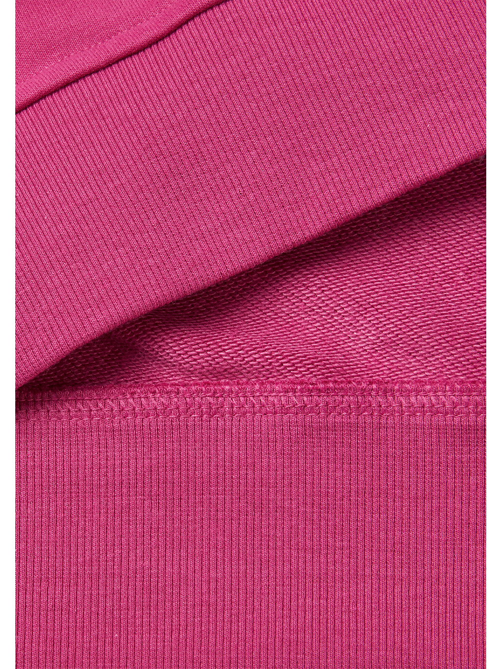 Kadın Koyu Pembe Pamuk Karışımlı Önü Yazı Baskılı Kapüşonlu Sweatshirt-6