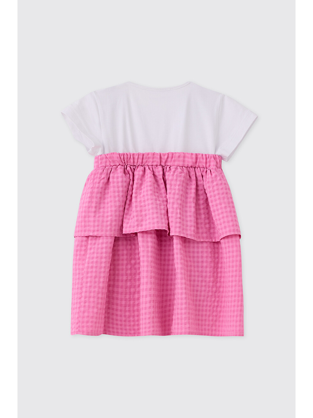 Kız Bebek Beyaz-pembe Elbise-1