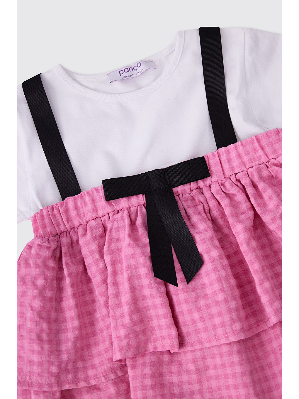 Kız Bebek Beyaz-pembe Elbise-2
