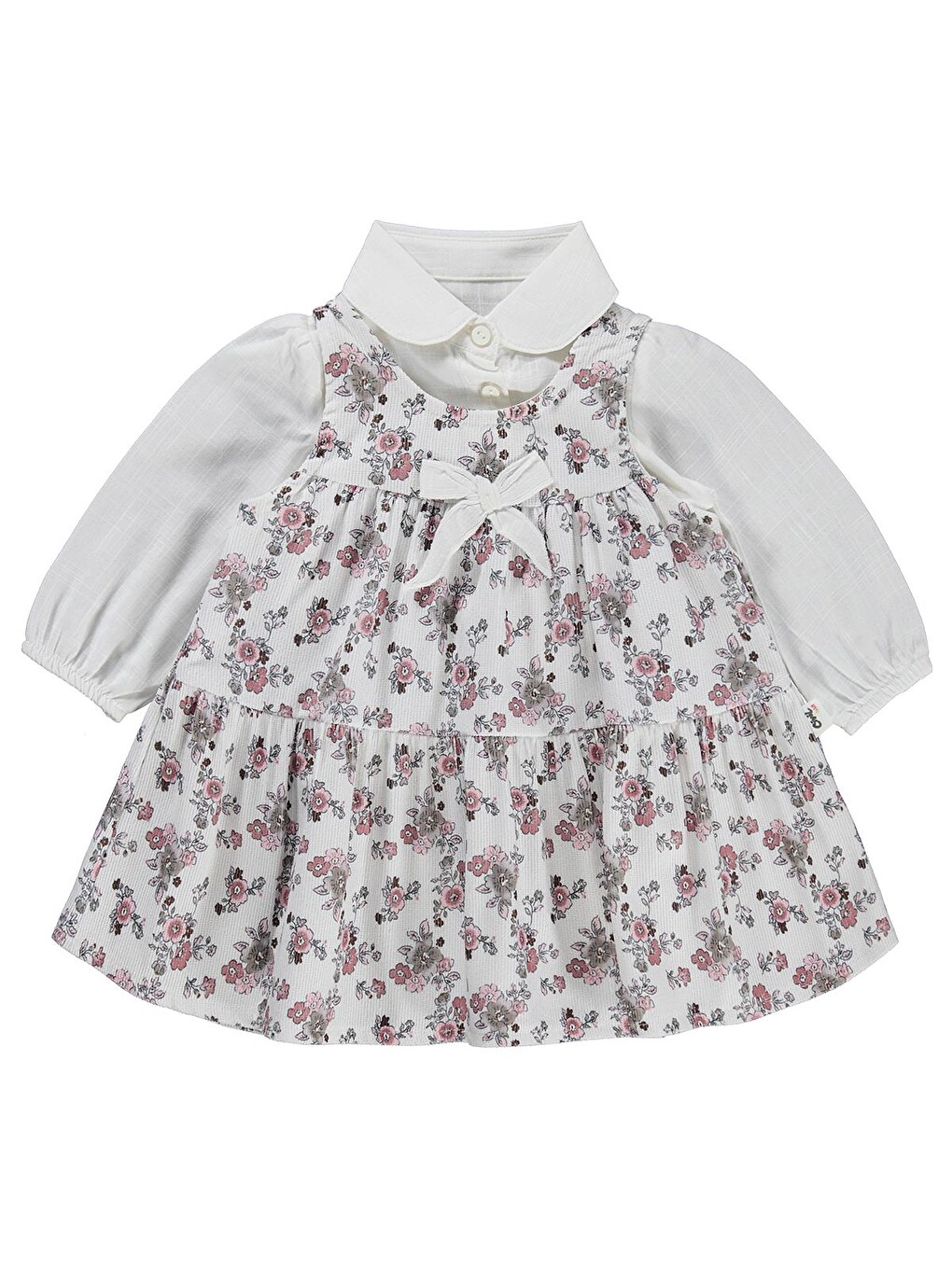 Baby Fiyonklu 6-18 Ay Elbise - Ekru 18-24 Ay