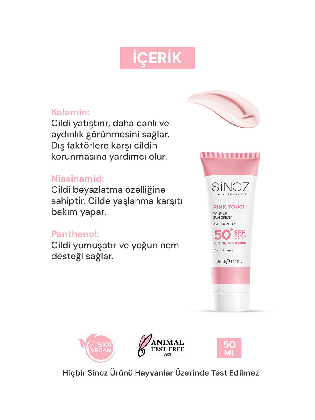 Pink Touch Spf50+ Cilt Aydınlatıcı Pembe Yüz Güneş Kremi 50ml-tüm Ciltler Için-PA++++-2