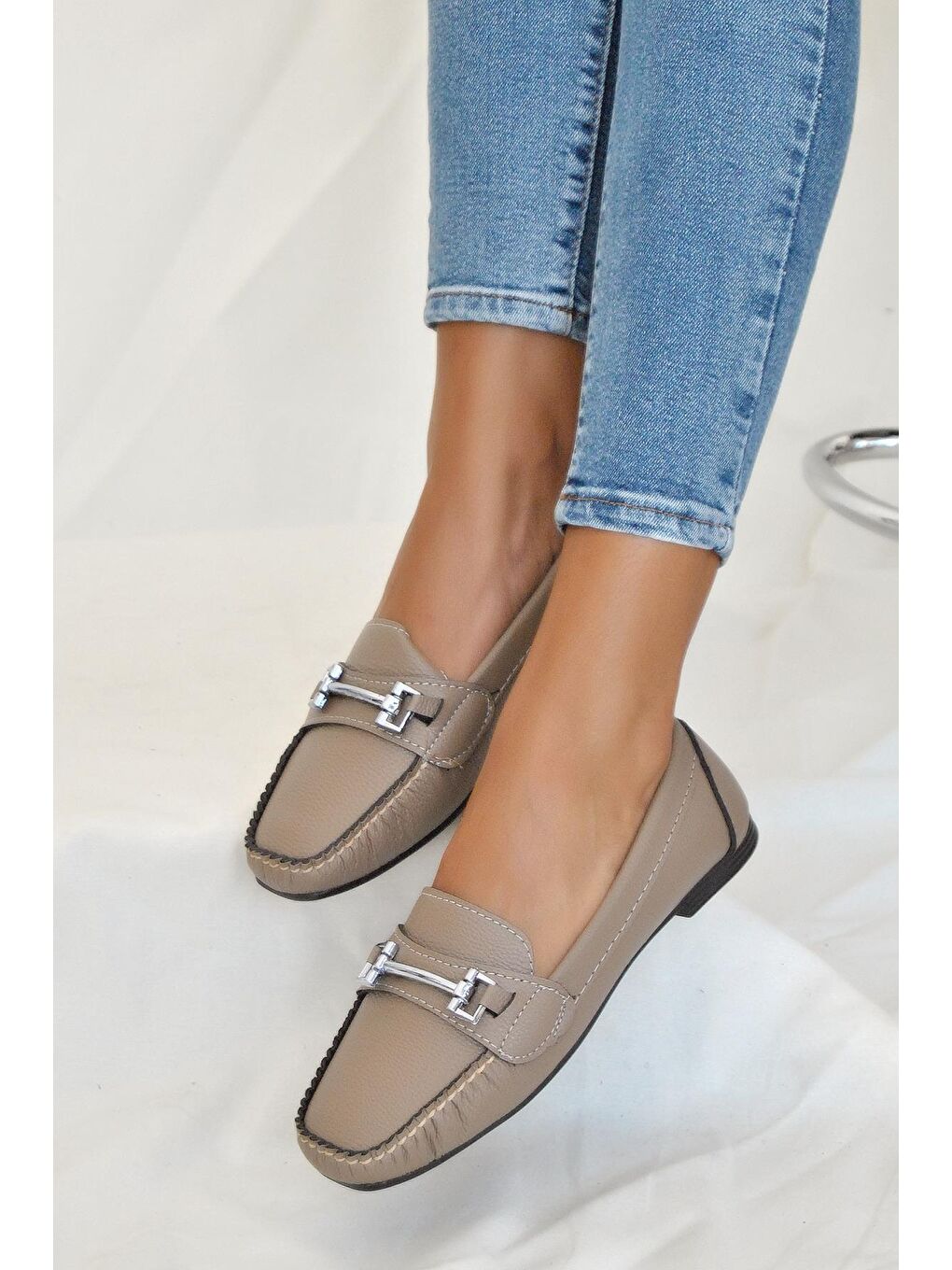 Bej Rahat Kalıp Tokalı Kadın Babet 001-177-22-1