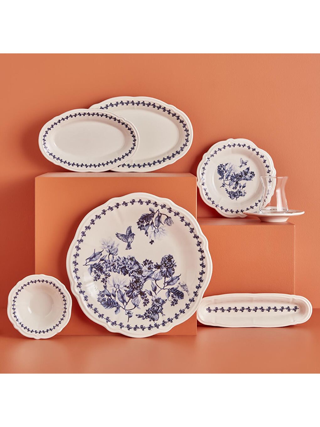 Bella Maison Mavi Vanessa Stoneware 26 Parça 6 Kişilik Kahvaltı Takımı Mavi - 3