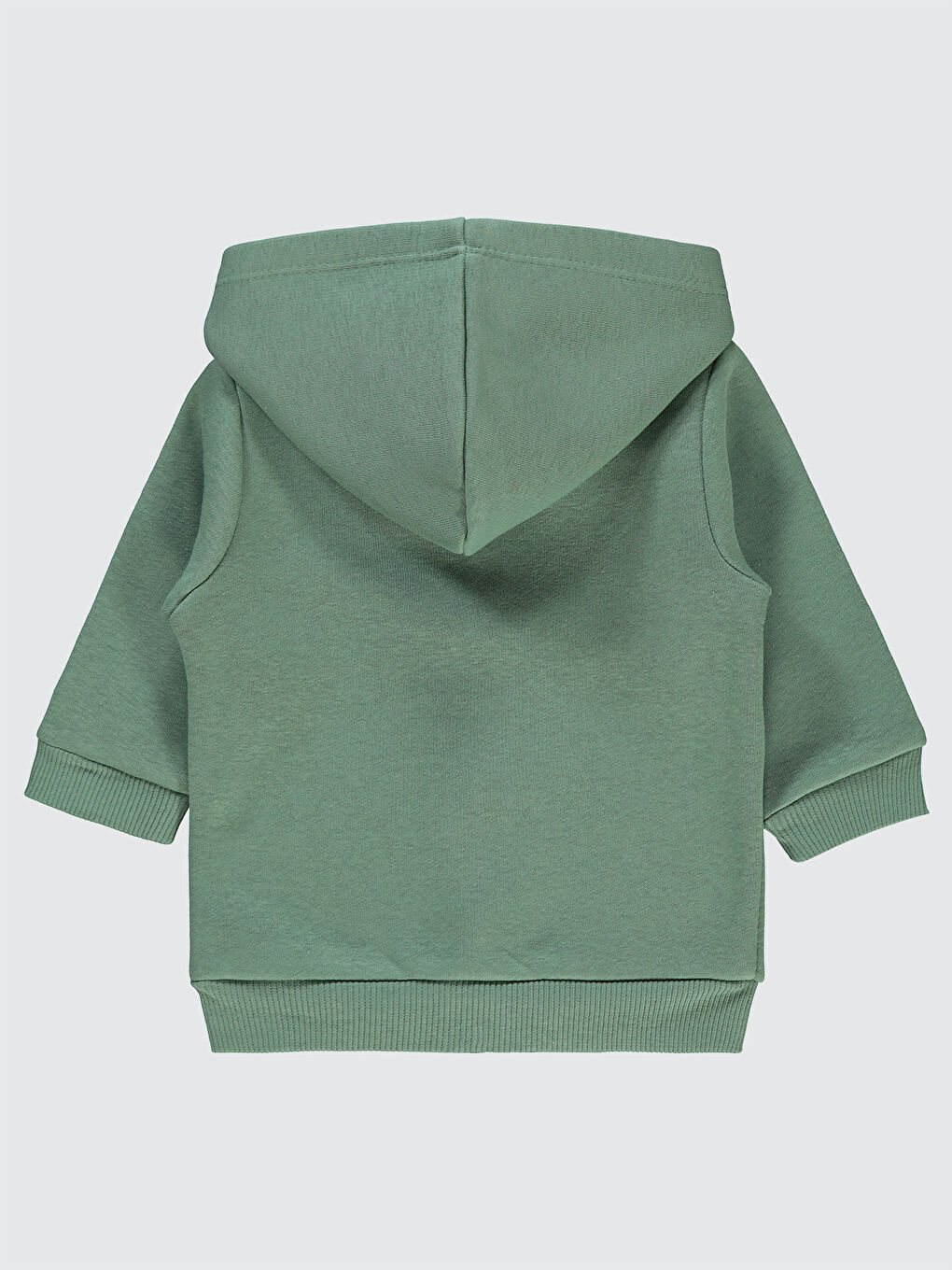 Haki Erkek Bebek Fermuarlı Sweatshırt-1