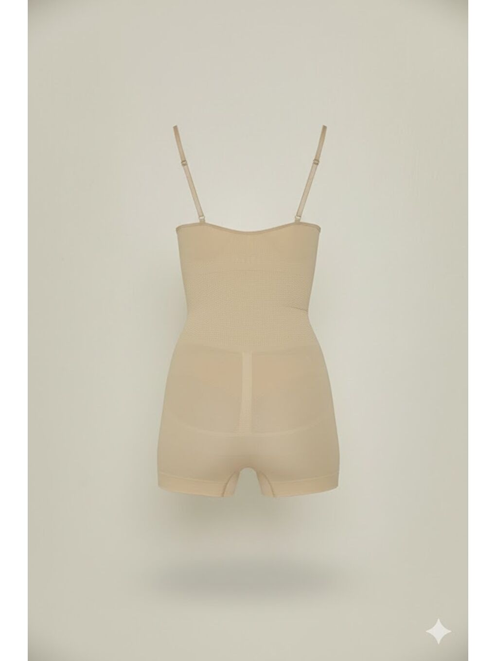 Bej C12059 Karın Masaj Özellikli Kısa Paça Boxer Ten-1