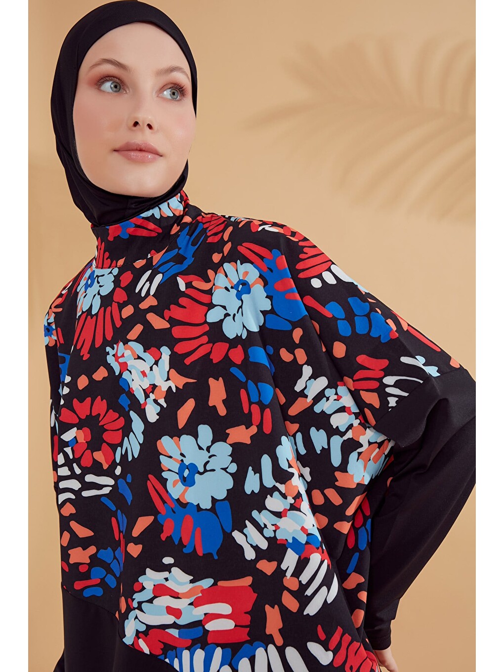 Siyah Tam Kapalı Tesettür Mayo M2313-4