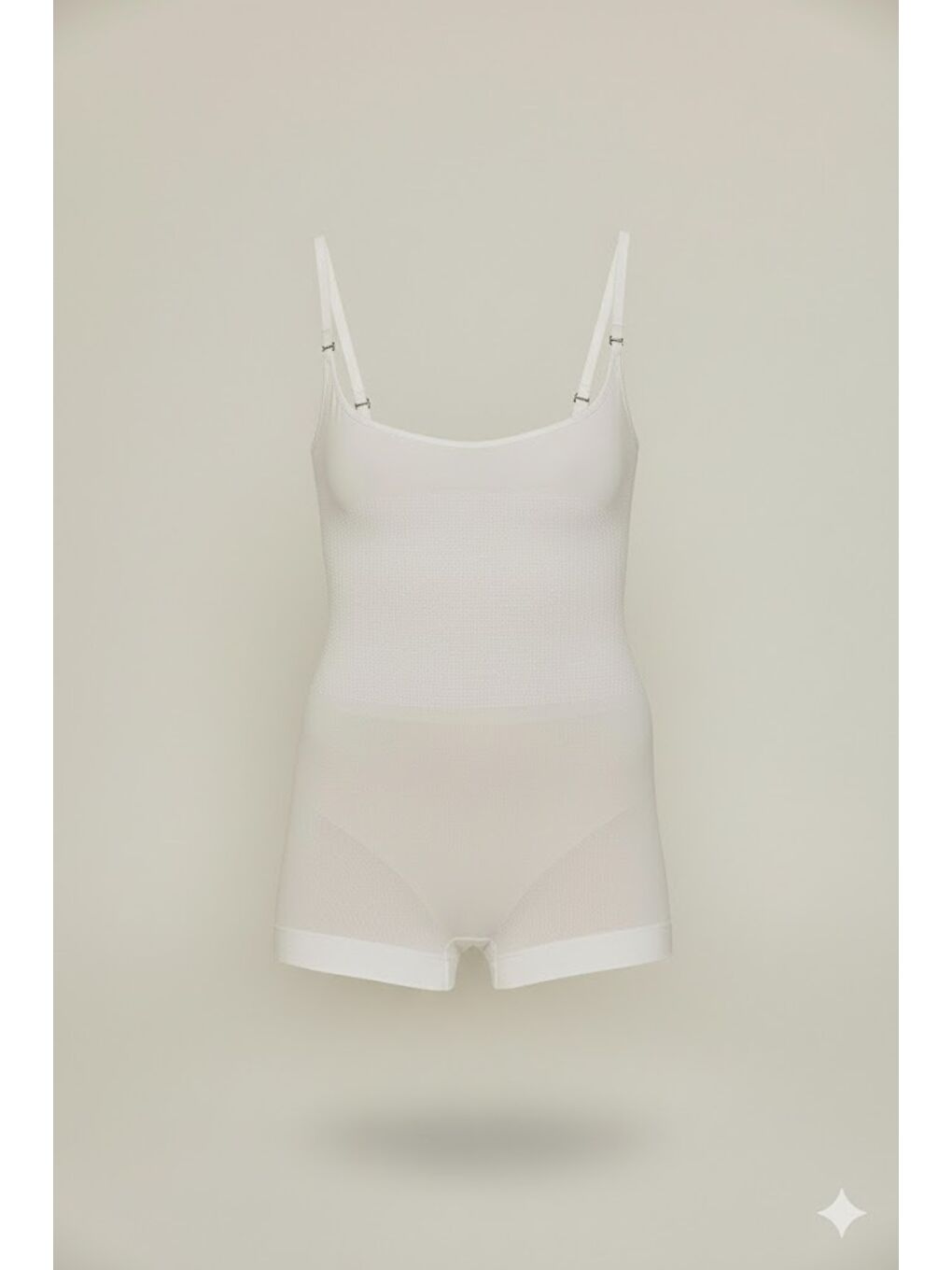 C12059 Karın Masaj Özellikli Kısa Paça Boxer Beyaz