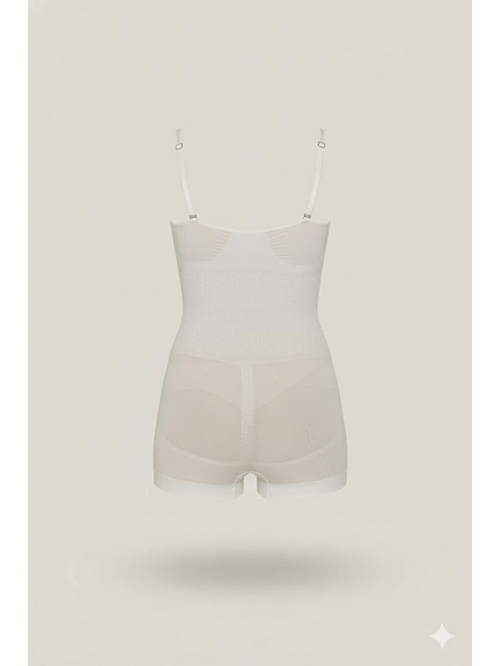 C12059 Karın Masaj Özellikli Kısa Paça Boxer Beyaz-1