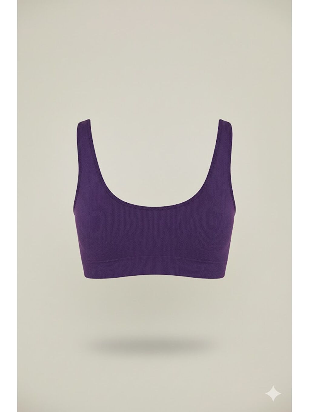 C14005 Dikişsiz Kalın Askı Büstiyer Mor-1