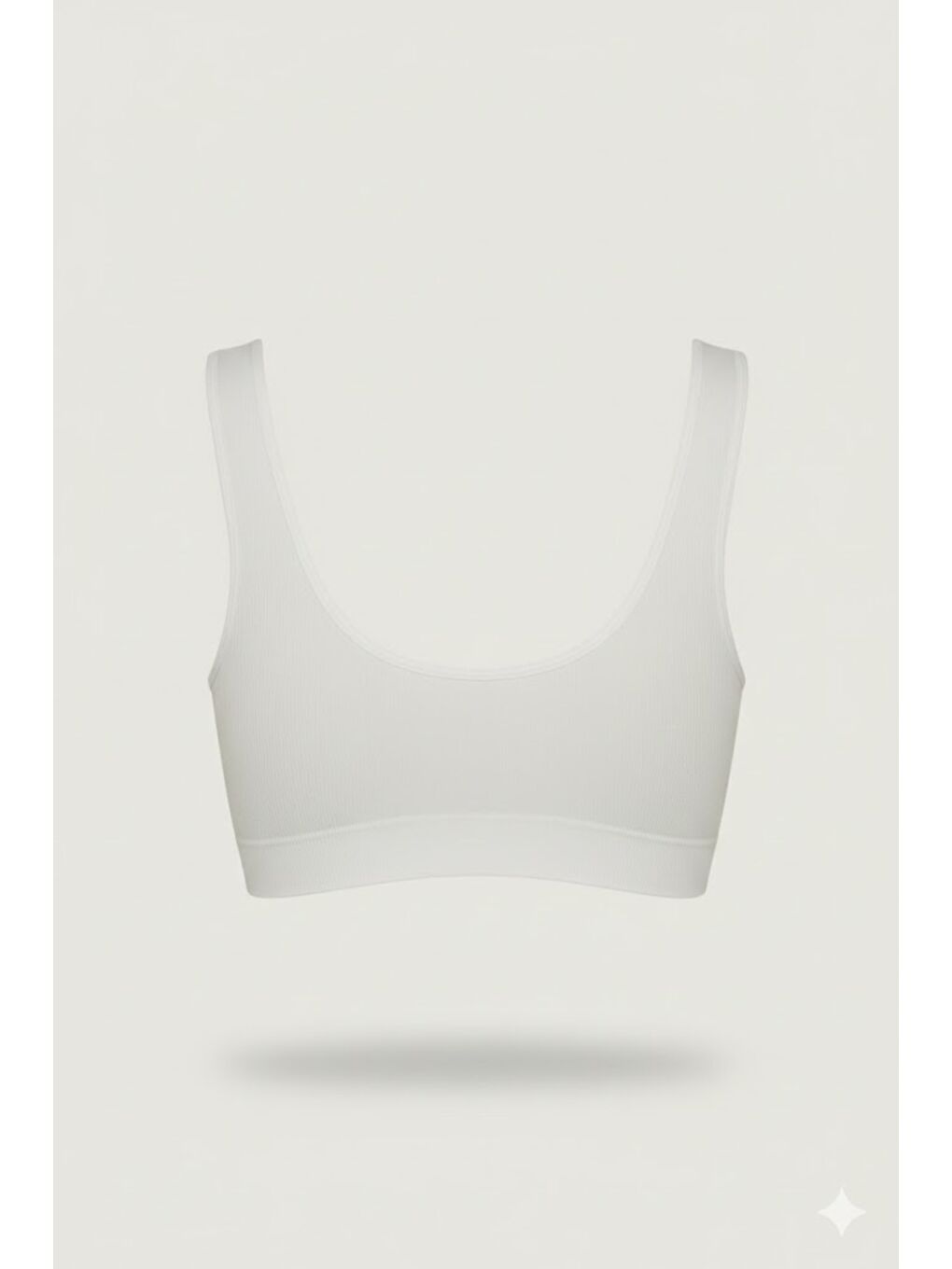 C14005 Dikişsiz Kalın Askı Büstiyer Beyaz-1