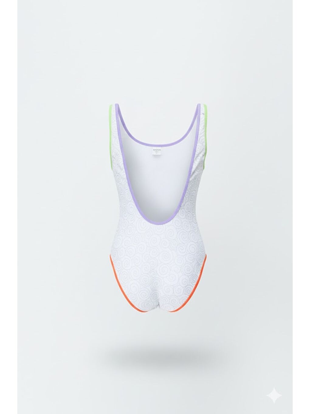 Renkli Biyeli Mayo 7785 Beyaz-1