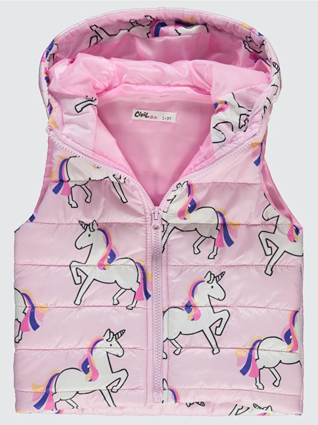 Pembe Girls Baskılı 2-5 Yaş Yelek