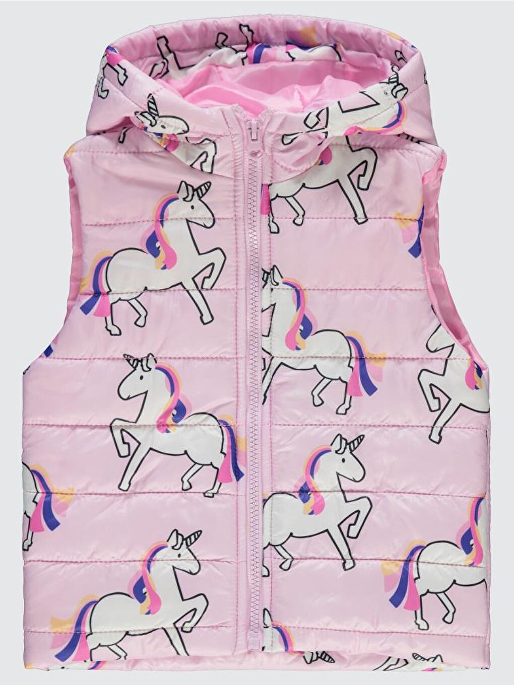 Pembe Girls Baskılı 2-5 Yaş Yelek-1