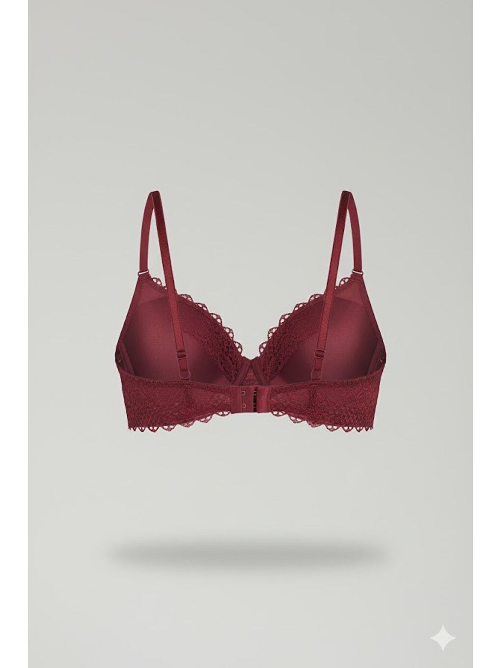 Dantelli Destekli Sütyen C18115 Mürdüm-1