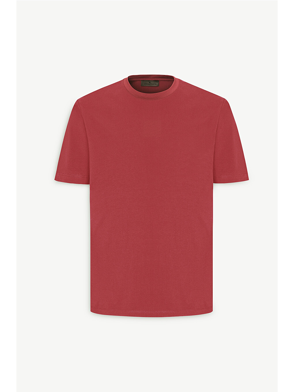 Erkek Bordo Standart Fit Normal Kesim Bisiklet Yaka Pamuklu Tişört-5