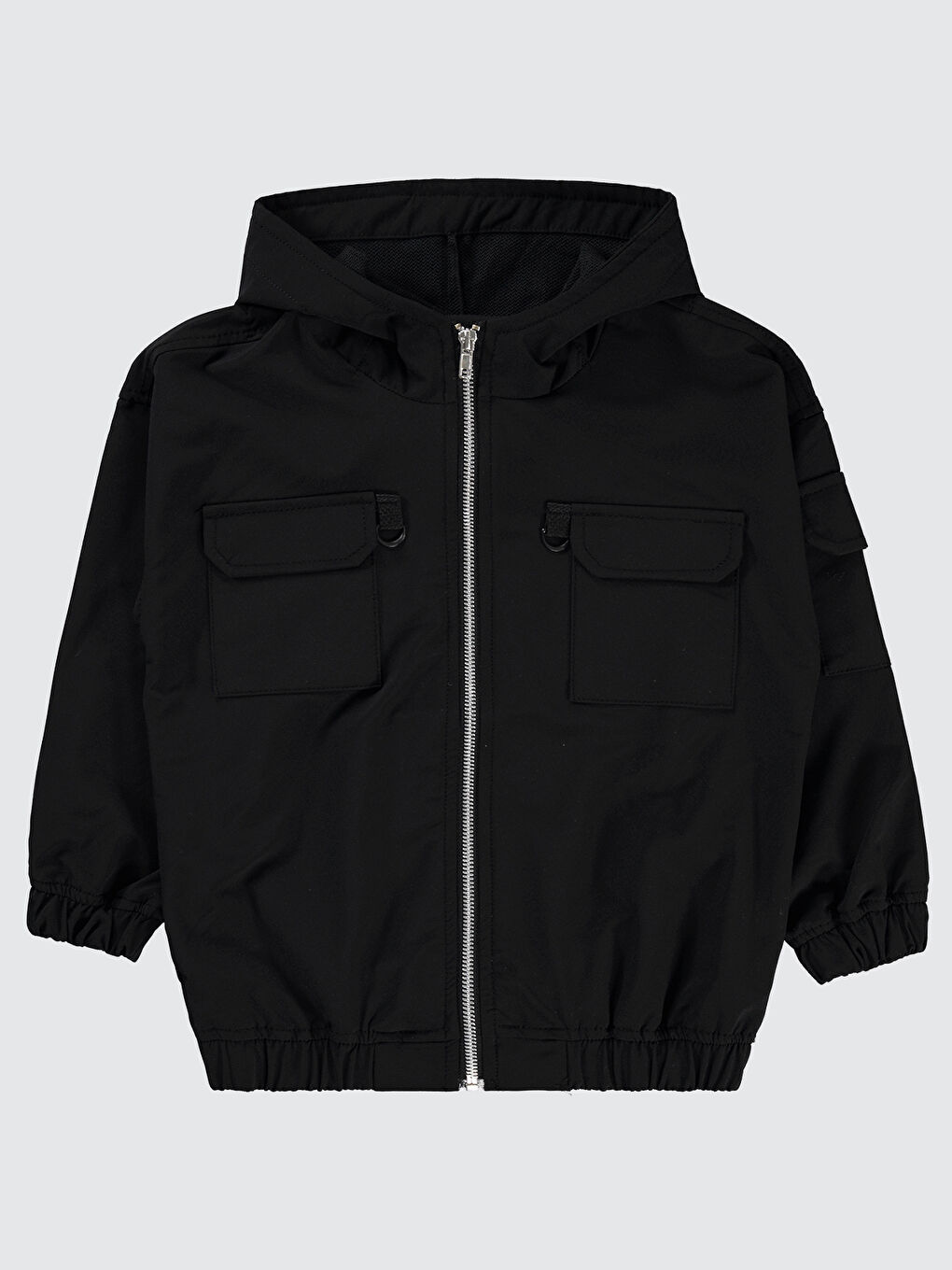 Erkek Çocuk  Fermuarlı Sweatshirt 6-9 Yaş Siyah