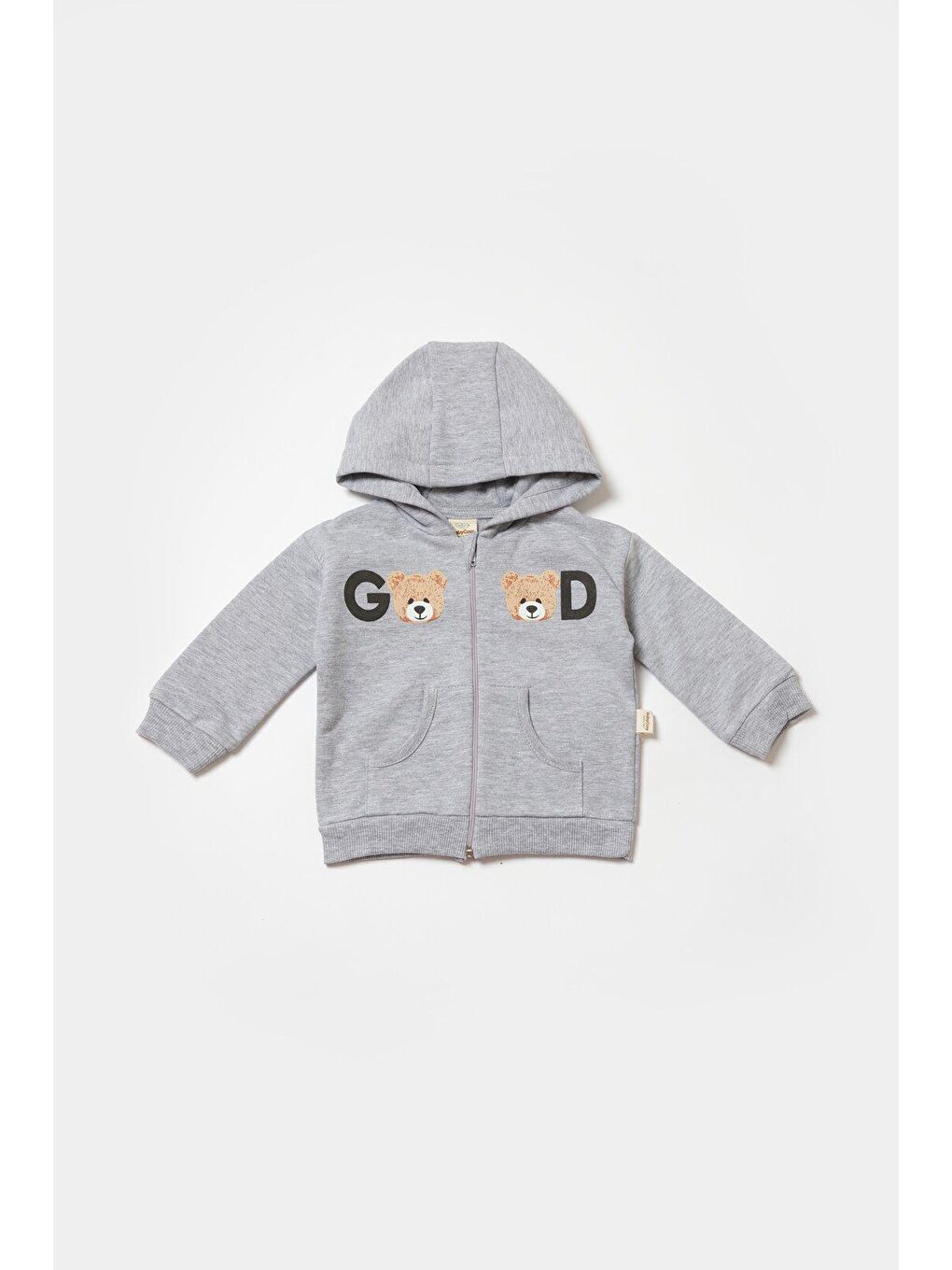 Gri Kapüşonlu Ceket & Pantolon-1