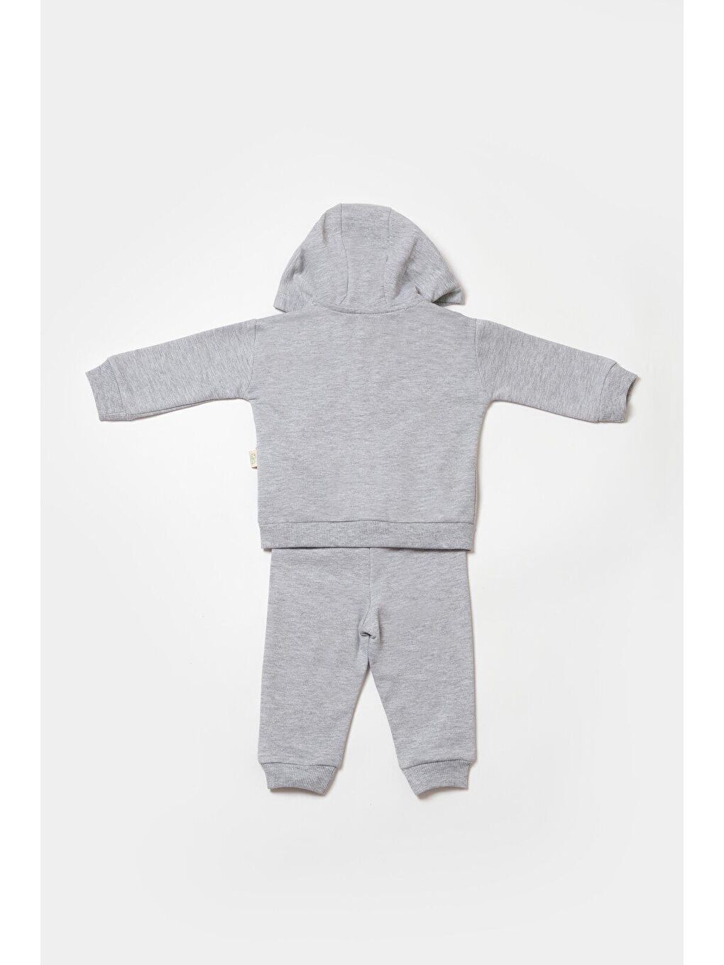 Gri Kapüşonlu Ceket & Pantolon-3