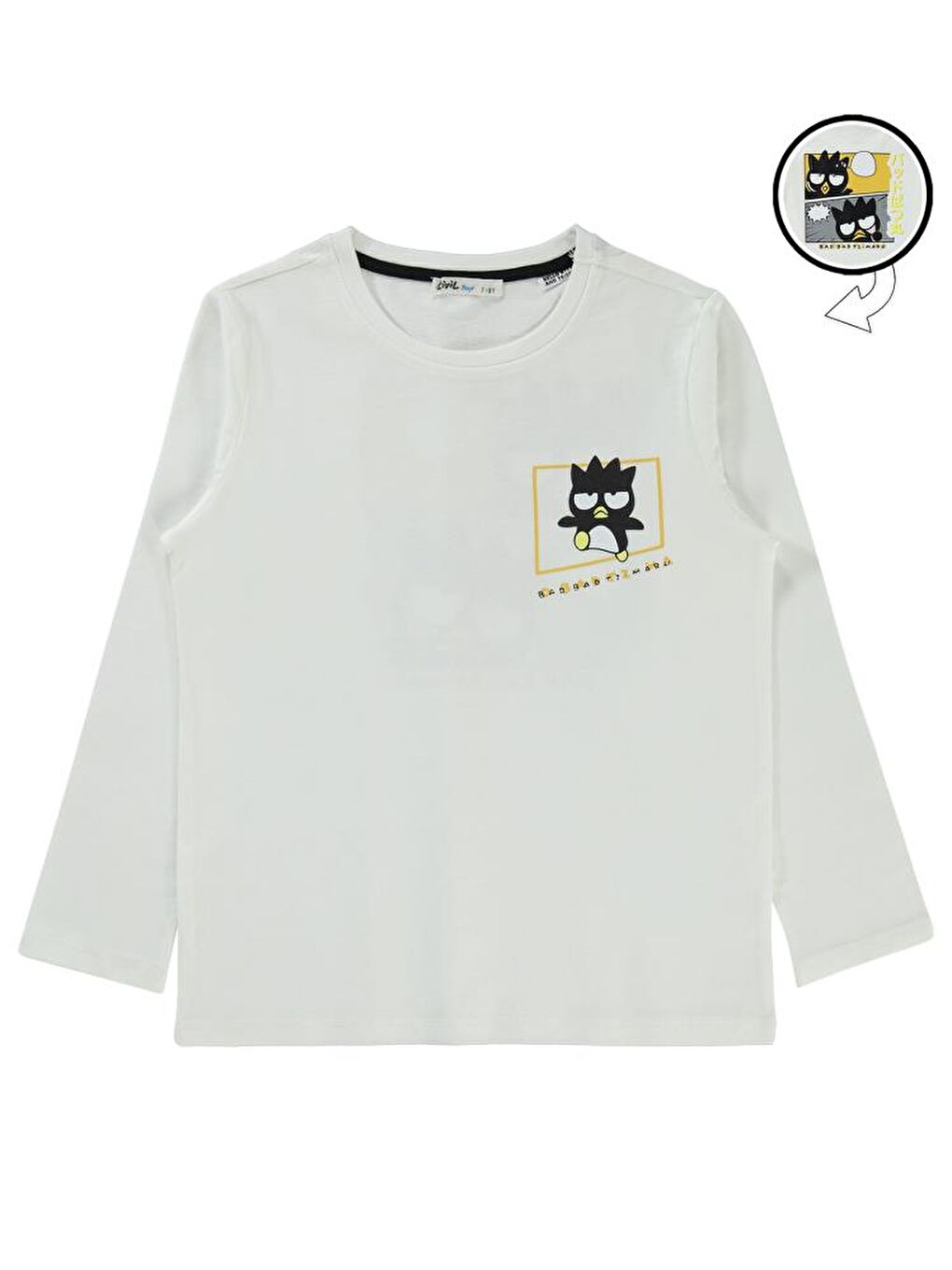 Ekru Boys Sanrio Bad Badtz Maru 6-9 Yaş Sweatshirt-1