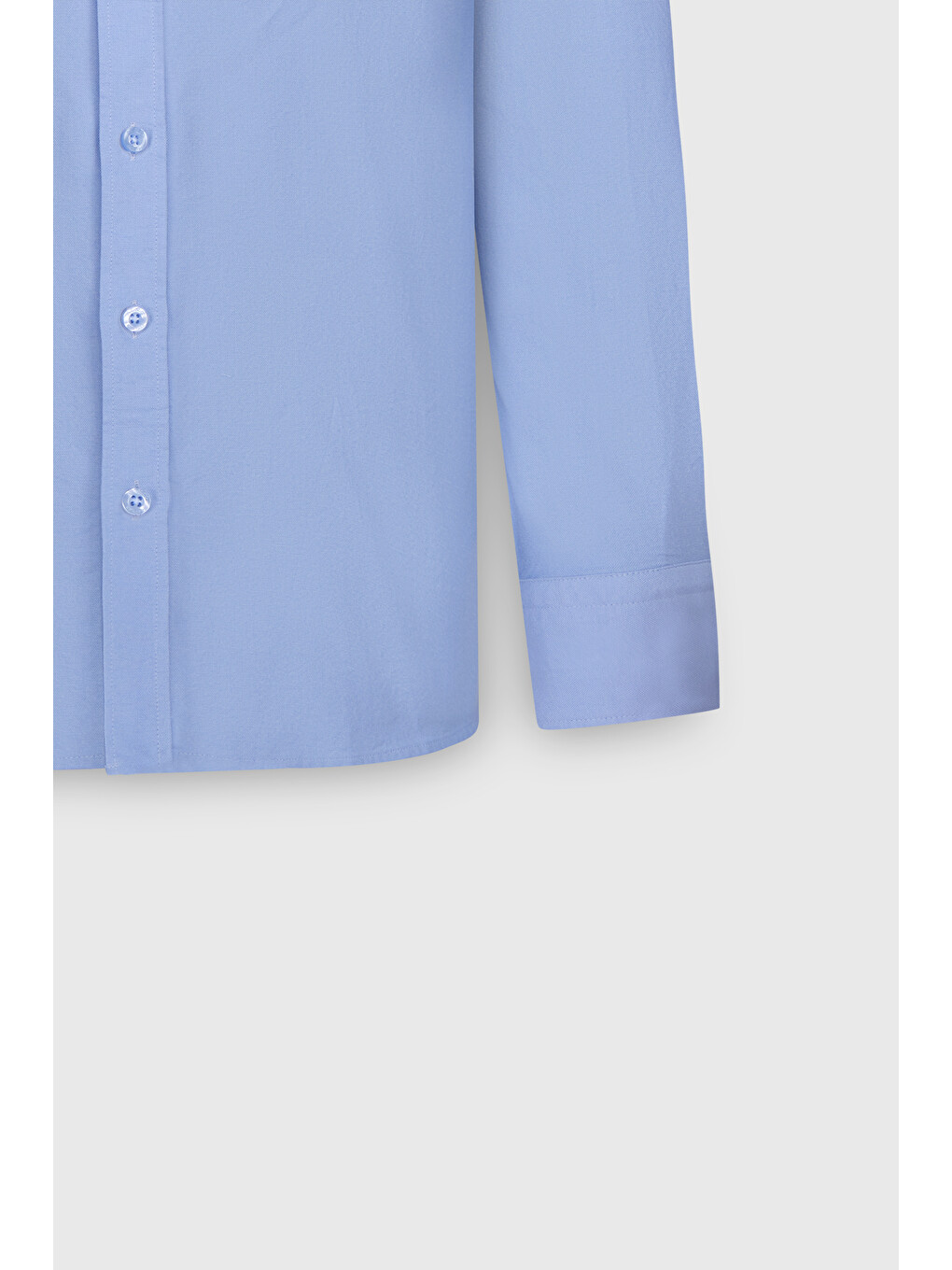 Erkek Açık Mavi Slim Fit Dar Kesim %100 Pamuk Düğmeli Yaka Oxford Gömlek-7
