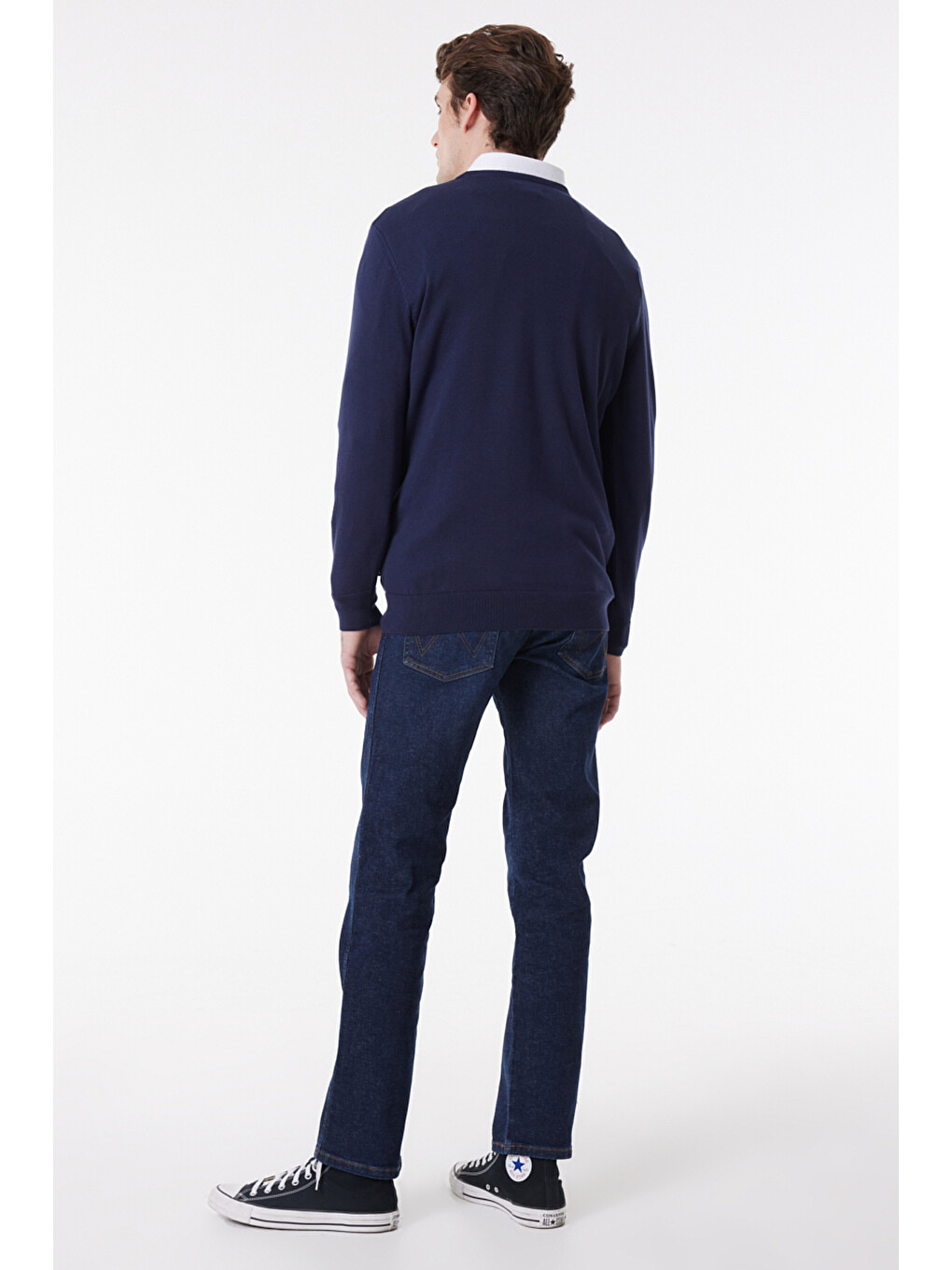 Lacivert Regular Fit Sıfır Yaka Triko-4