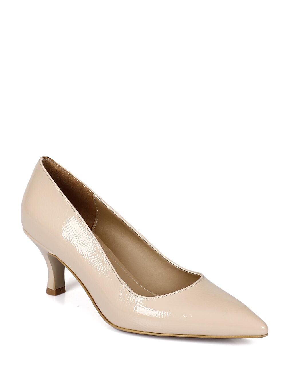 Bej Sivri Burun İnce Ökçe Kadın Topuklu Ayakkabı 37179-4